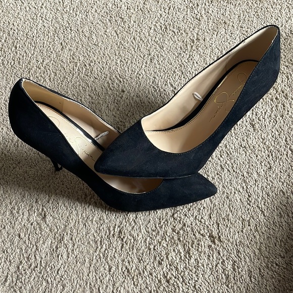 Jessica Simpson Shoes - black faux suede heels